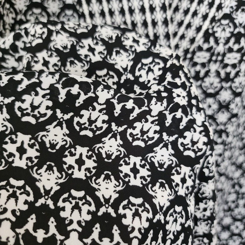 Laundry by Shelli Segal Geometric Damask Blouse Large Boho Peasant Halloween - Picture 6 of 7
